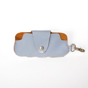 Etui a Lunettes Bleu Gris