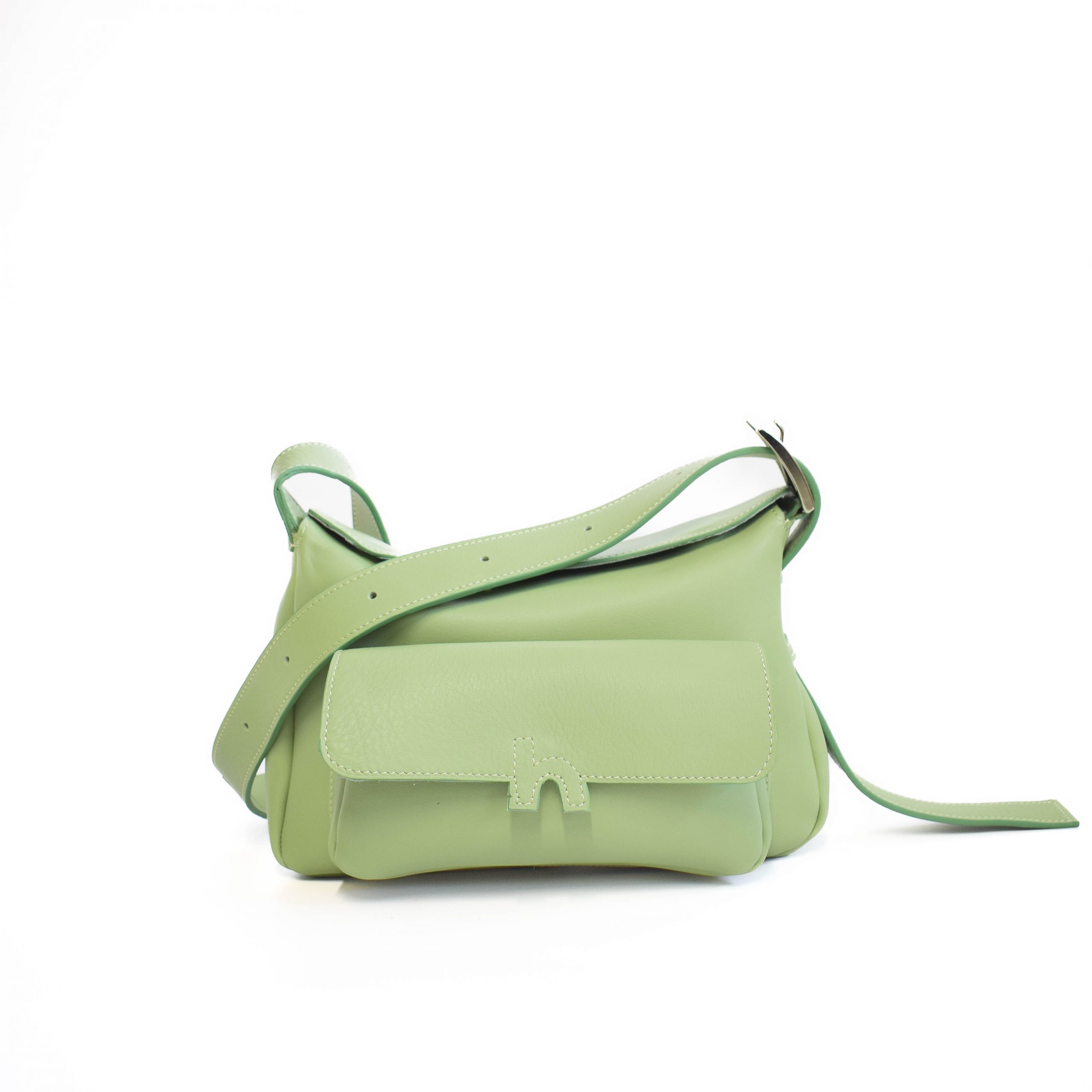 sac cuir vert eau